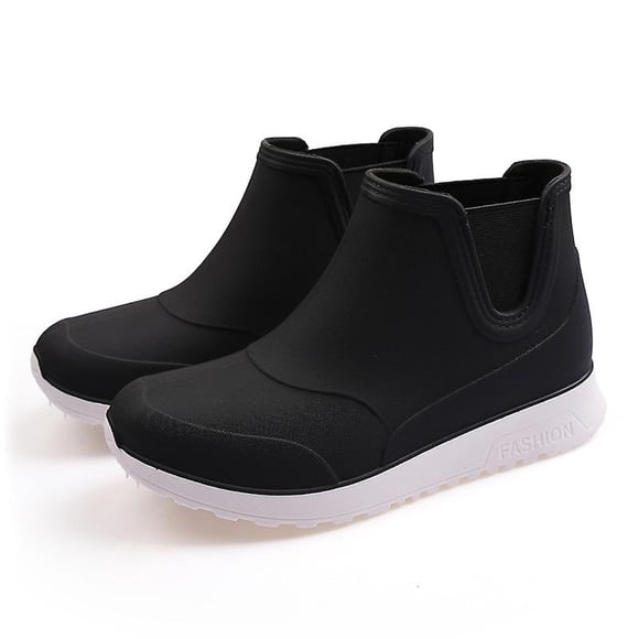 Bottes de Pluie Saison des Pluies 2024 Bottes en Caoutchouc pour Homme Bottines Mode Travail Jardin Galoches Hommes Extérieur Antidérapantes à Enfiler Chaussures de Pluie Hommes Bottes de Pêche