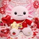 thumbnail image 2 of Peluche de ajolote，ajolote peluche 33 cm con ropa y 1 accesorio — set de 1 look (bolsita o bufanda), ajolote juguete suave y lavable, regalo para niñas y niños, 2 of 5