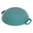 thumbnail image 3 of Staub Cast Iron Perfect Pan , Dutch Oven, 4.5-quart,  serves 4-5, Made in France, Turquoise, 3 of 4