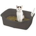 thumbnail image 3 of Richelle Paw Trax Wide Cat Litter Box Pan in Brown, Rectangular Cat Litter Pan with Scoop, 3 of 5