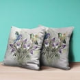 thumbnail image 4 of Hummingbird Love Indoor/Outdoor Pillow with Removable Cover in Beige Purple Brown Green18x18, 4 of 5