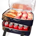 thumbnail image 5 of Bear Double Layered Insulated Lunch Bag with Two Compartments - Large Capacity Refrigerated Meal Bag for Hand Carry - 7.1x11.4x16.1 Inches, 5 of 6