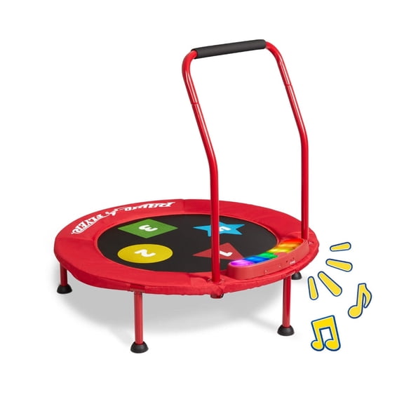 Radio Flyer Game Time Interactive Kids' Trampoline with Lights Sounds, Toddler, 3 Feet