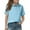 Blue, variant on TQWQT Light Purple Polo Shirt Girls Short Sleeve Polo Shirts Size 3-4 Summer Button Down Collared Uniform Shirts Casual Tops Loose Basic Tees 110