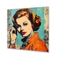 thumbnail image 2 of Designart "Pop Art Woman Portrait from the 1950s I" Celebrity Metal Wall Art Prints, 2 of 5