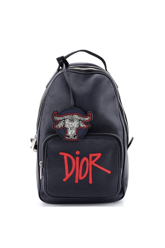 Pre-Owned Shawn Stussy Crossbody Backpack Printed Leather By Rebag