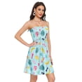 thumbnail image 2 of Dailycode Summer Dresses for Women Strapless Casual Beach Cover Ups Ice Cream Banana Leaf Sunglasses Tube Top Sundress, 2 of 8