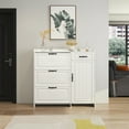 thumbnail image 5 of Miniyam Shoe Cabinet, Shoe Organizer with 3 Flip Drawers for Entryway, Hallway, White, 5 of 7