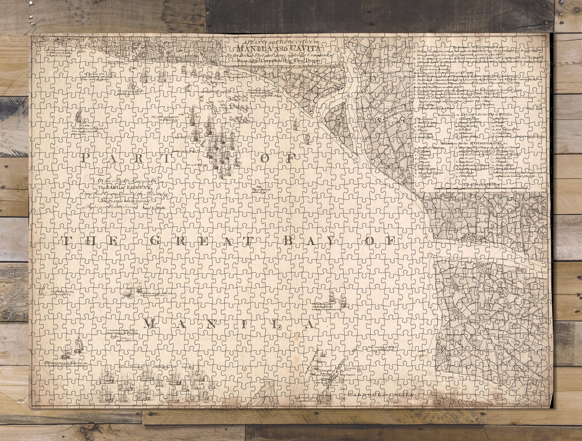 1000 piece puzzle1764 Map PhilippinesCaviteManila Bay A plan of the