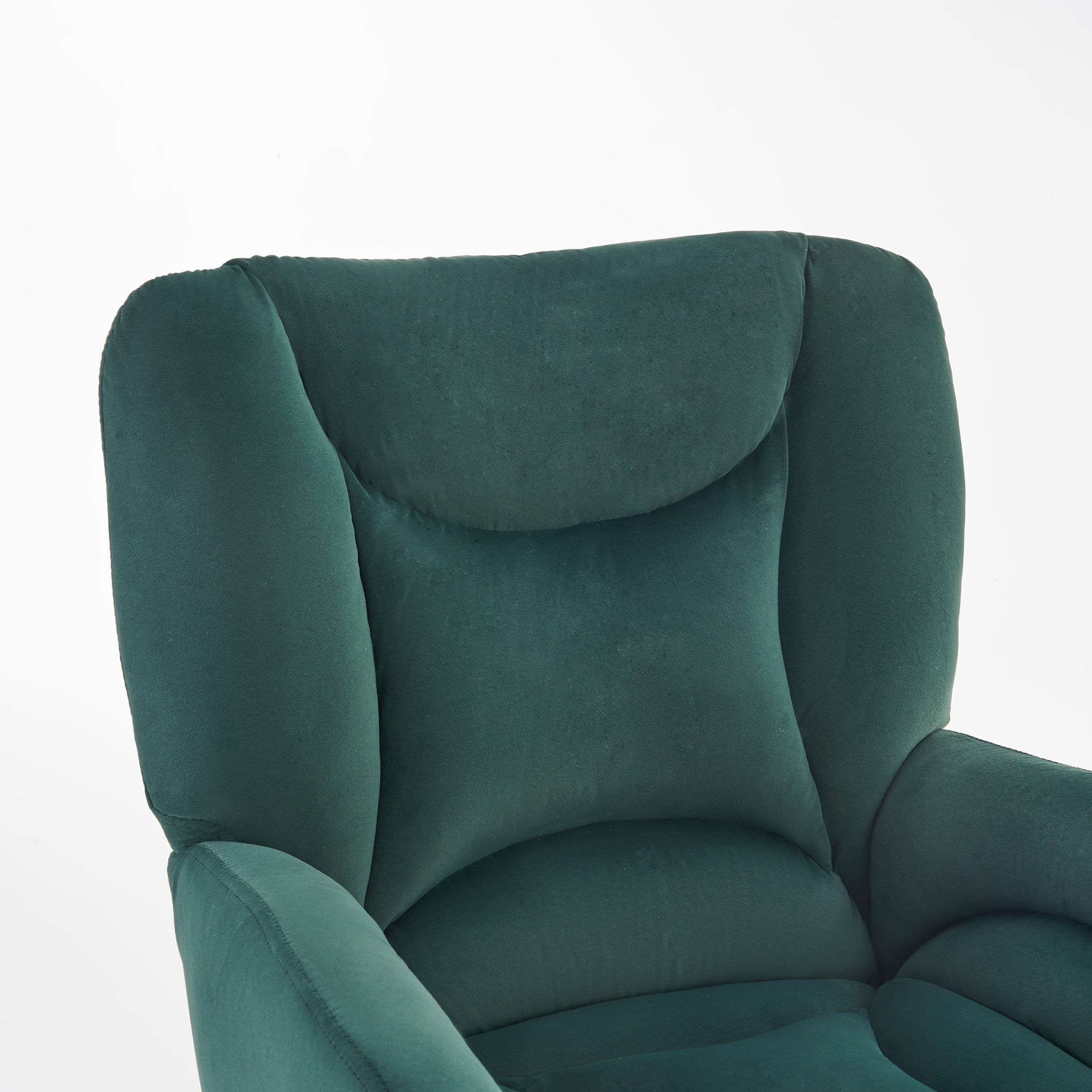 Noble House Rostin Velvet Swivel Home Office Chair, Ergonomic Makeup Vanity Seat with Adjustable Gold Base, Green