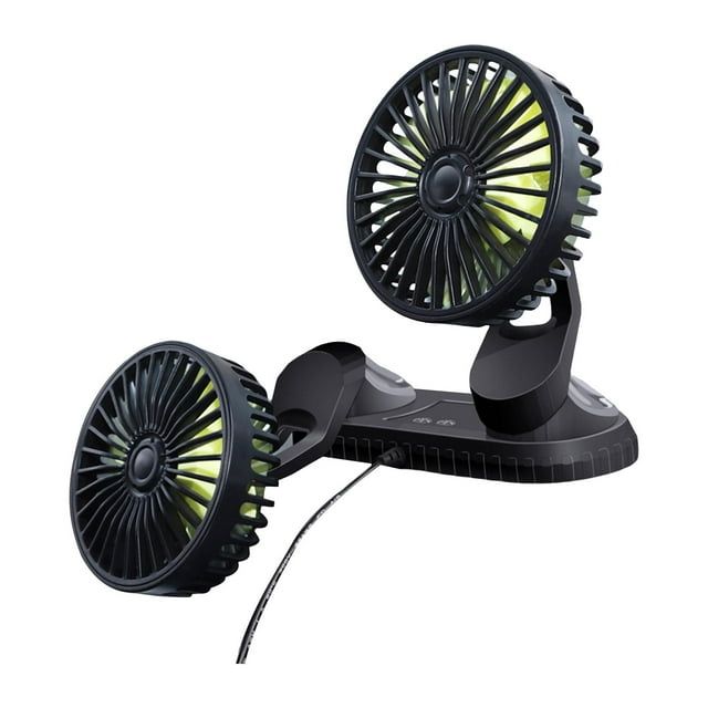 Ventilador de coche, ventilador USB de coche con regulación de bajo ruido y fuerte viento, ventilador de aire para coche F404