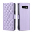 thumbnail image 4 of Crossbody Strap Case for Samsung Galaxy S10 Plus Wallet PU Leather Elegant Diamond Patterned Credit Card Holder Full Body with Wrist Lanyard Strap Soft TPU Bumper Magnetic Closure Phone Cover,Purple, 4 of 10