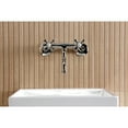 thumbnail image 4 of Kingston Brass KS2111AX Kingston Double-Handle 2-Hole Wall Mount Bathroom Faucet in Polished Chrome, 4 of 8