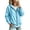 Sky Blue, variant on PBFRDSJ Women's Lightweight Rain Jacket Comfortable Stretch Hooded Zip Up Jacket with Pockets for Hiking Travel Outdoor Sizes S-2XL