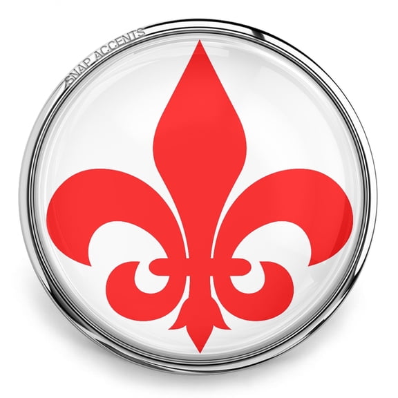 Choose Color | Fleur de lis Snap Jewelry Ginger Charm Button, For Interchangeable DIY Customizable Accessories