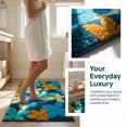 thumbnail image 3 of Unique Bargains Printed Ultra Soft Absorbent Shaggy Bath Mat Blue 32" x 20", 3 of 6