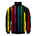 thumbnail image 3 of Chaqueta con cremallera y estampado 3D de arcoíris LGBT para hombres y mujeres, abrigo de manga larga con patrón colorido, chaquetas holgadas deportivas de calle a la moda, 3 of 5