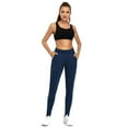 thumbnail image 2 of Women's Thermal Fleece Leggings Mid Rise Sport Pants with Pockets, 2 of 6