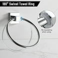 thumbnail image 4 of Clearance Items! Stainless Steel Towel Ring, Hilingoto Storage Rack, Towel Wall Mounted with Plated for Bathroom(1*Towel Rack), 4 of 8