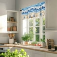 thumbnail image 3 of Summer Beach Valances for Windows, 60 x 18in, Seashell Starfish Nautical Coastal Rod Pocket Kitchen Valance Curtain Light Filtering Window Treatments for Living Room Bedroom, 1 Panel, 3 of 7