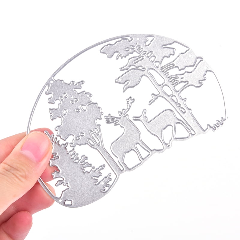 1pc Christmas Tree Deer Frame Metal Cutting Dies Stencils Cut for DIY Paper .fr 