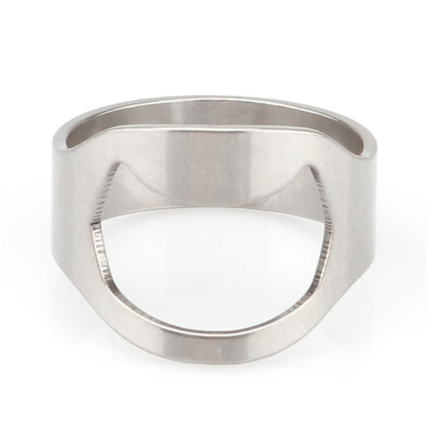 Abrebotellas De Cerveza En Forma De Anillo De Anillo De Dedo De Acero Inoxidable Versátil Creativo Único De 20 Mm Advancent HA026112-00