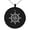 Black, variant on Stainless Steel Nautical Ship Helm Wheel Compass Engraved Small Medallion Circle Charm Pendant Necklace