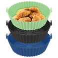 thumbnail image 1 of 3Pcs Air Friteuse Pot de Silicone avec Poignée Réutilisable Air Friteuse Doublure Résistant à la Chaleur Air Friteuse Panier Casserole, 1 of 8
