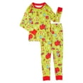 thumbnail image 4 of Dr. Seuss Unisex Kids Grinch Matching Family Pajama Set, 2-Piece, 4 of 6