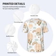 thumbnail image 4 of Balery Air Balloon and Flower Baseball Jersey for Men Casual Button Down Shirts Short Sleeve Active Team Sports Uniform-Large, 4 of 9