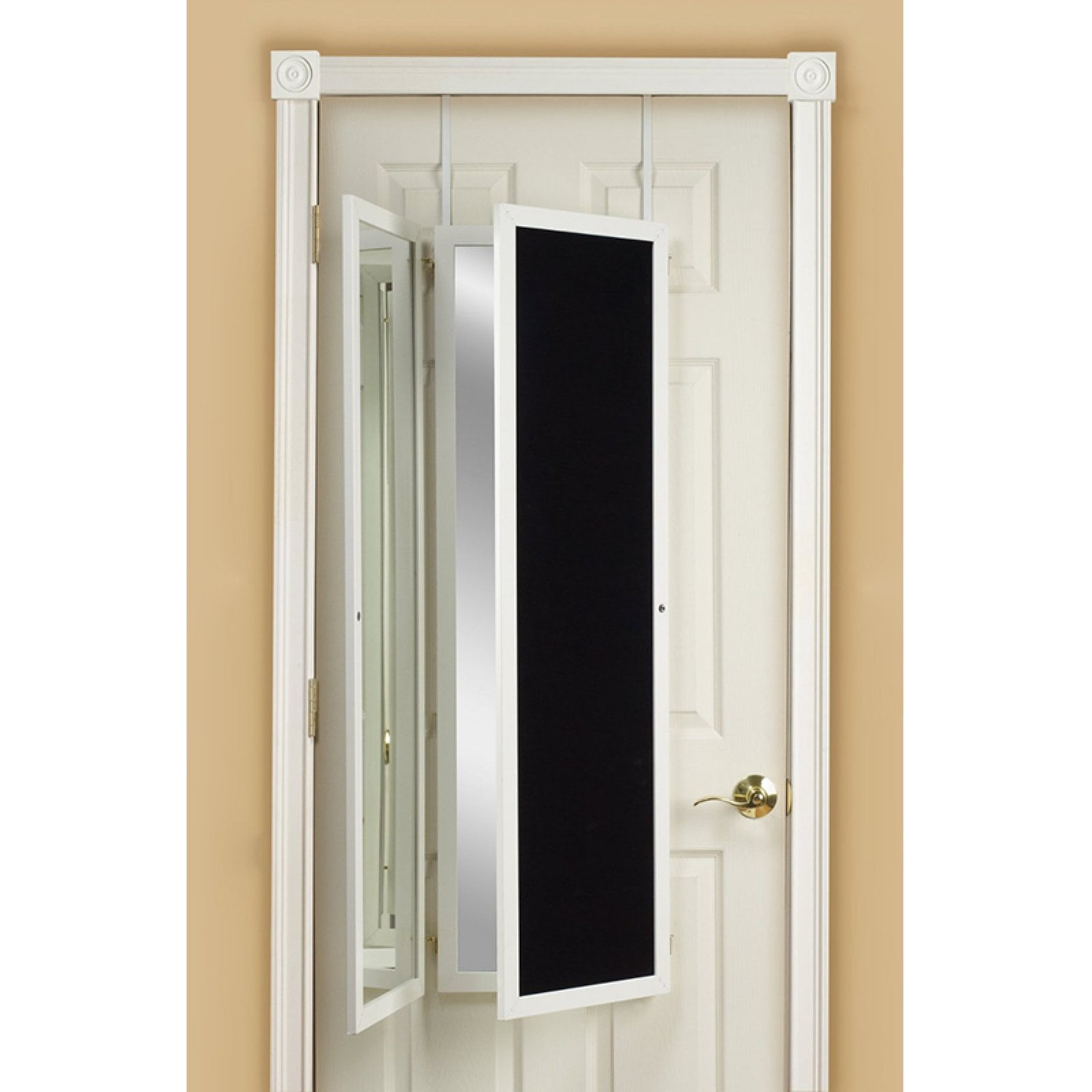 Trifold Mirror with Integrated Door Attachments - Nekmate