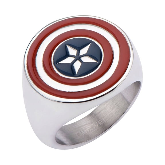 Marvel Captain America Civil War Shield Logo Stainless Steel Ring | 12