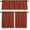 Burnt Ochre, variant on Pure Lavender Purple Kitchen Curtains Set Small Half Curtains 24 Inches Length, Solid Color Minimalist Art Rod Pocket Window Treatment Bedroom Tiers and Valance Set for Cafe Bathroom