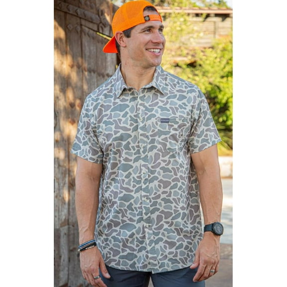 Burlebo Men's Performance Short Sleeve Button Up Shirt