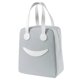 thumbnail image 1 of Bolsa térmica para almuerzo Smiley, organizadora, con exterior acolchado suave e interior impermeable, bolsa térmica (grande, gris), 1 of 5