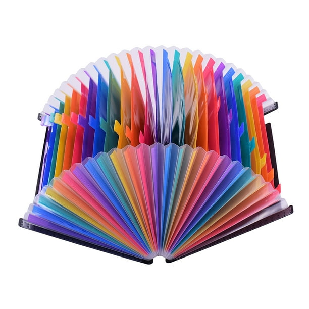 Organizador de carpetas de archivos de 24 bolsillos Carpeta de archivos desplegable Color del arco i Tomshoo 24 bolsillos