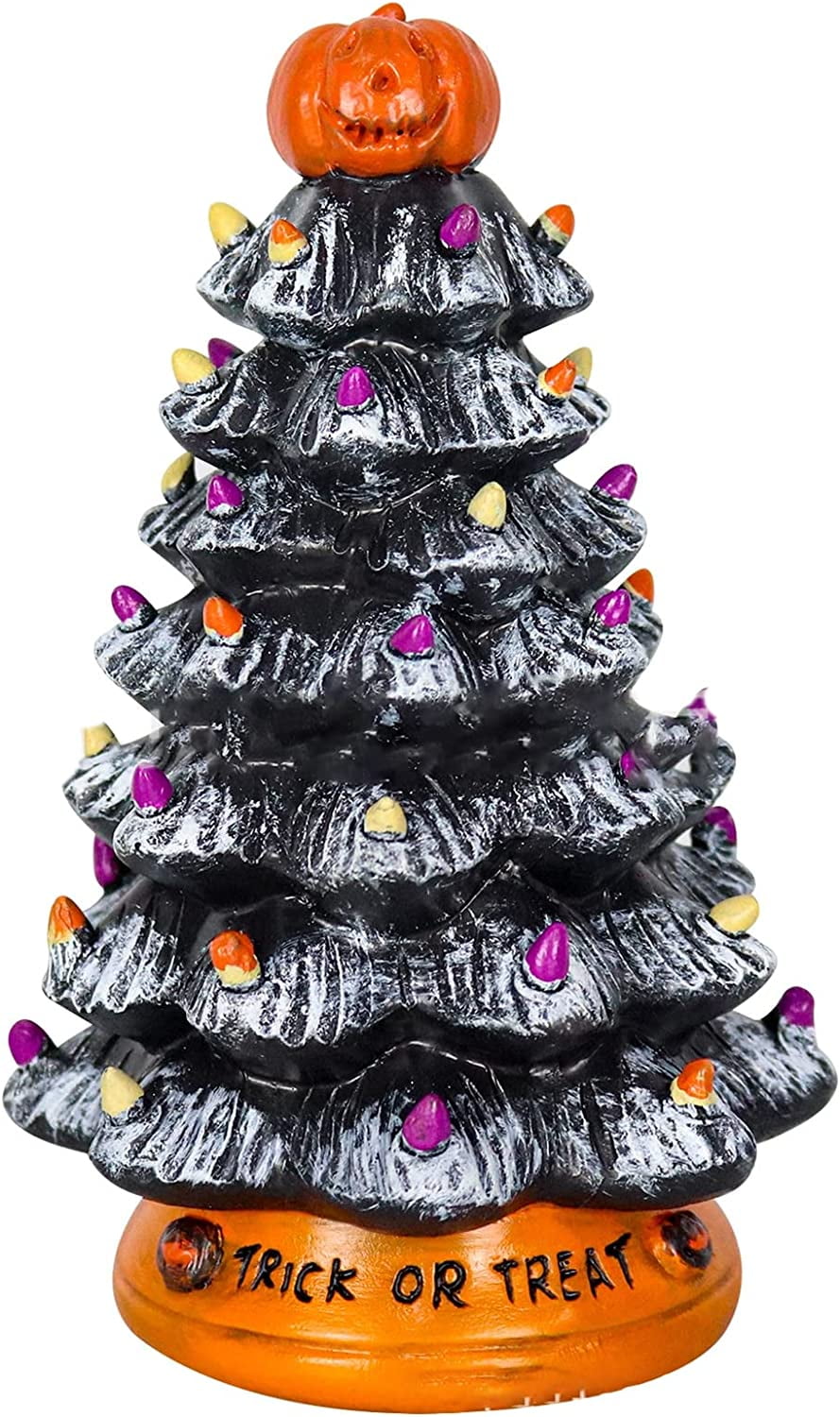 Halloween Decorations Ceramic Tree, Halloween Tree Pumpkin Light