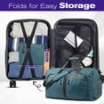 thumbnail image 3 of Fosmon 65L Large Duffle Bag for Travel , 24" Foldable Carry On Travel Bag With Shoe Compartment, Adjustable Shoulder Strap and Padded Handle for Gym Weekender Women and Men , Green, 3 of 6