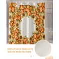 thumbnail image 6 of Fall Shower Curtain Sunflower Pumpkin Bathroom Curtains with Hooks, Waterproof Fabric Autumn Harvest Linen Thanksgiving Bath Shower Curtains Set for Bathroom Bathtubs Decor 36x72 Inch, 6 of 7