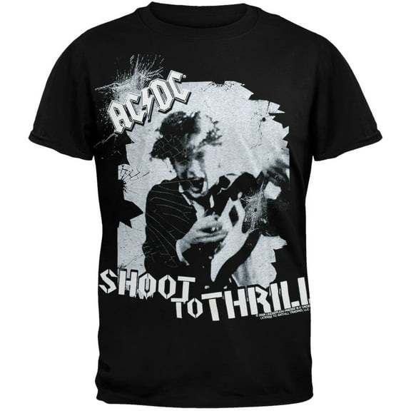 AC/DC Men's Shoot To Thrill Guitar Short Sleeve T Shirt