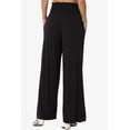 thumbnail image 2 of TheMogan Women's S~3X High Rise Smocked Elastic Waist Pull On Wide Leg Lounge Pants, 2 of 7