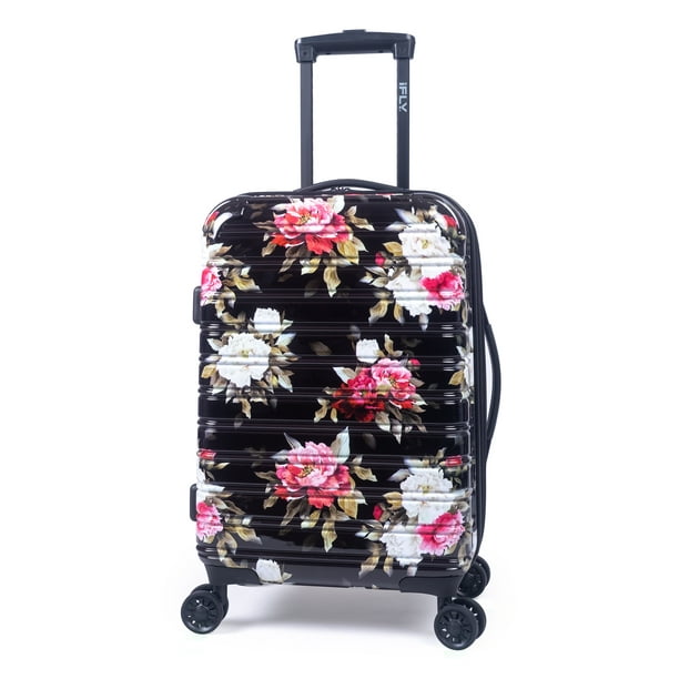 iFLY iFLY Hardside Luggage Fibertech 20" CarryOn Luggage, Floral