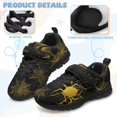 thumbnail image 4 of Pointodoor Yellow Spider Cobweb Shoes for Kids Size 11.5 Casual Knitted Halloween Sneakers for Boys Girls Sport Athletic Shoes Anti Slip Breathable Lightweight Single Buckle Sneaker, 4 of 7
