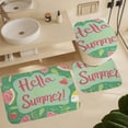thumbnail image 6 of Hello Summer with Watermelon And Ice Cream Shower Curtain Sets with Rugs 4 Piece Bathroom Sets with Curtain Rug Toilet Cover And U Shaped Mat Seasonal Farmhouse Waterproof Shower Curtain, 6 of 8