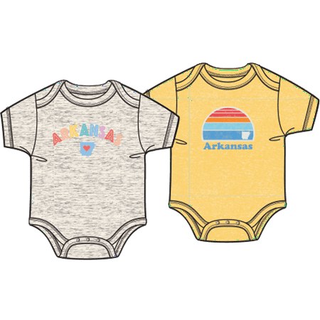 

Home Free Baby Boy Arc State Sun Infant Onesies Creeper 2 Pack Sizes 0-24 Months