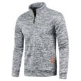 thumbnail image 3 of Havenx Men's Quarter Zip Sweater Long Sleeve Knitted Pullover 1/4 Zipper Mock Neck Pullover Sweatshirt Stand Collar Warm Slim Fit Comfy Lightweight Workout Sweater Tops,Light Gray L, 3 of 5