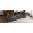 thumbnail image 3 of Cloud Couch, 106" Modern L-Shaped Sectional Sofa with Corduroy Upholstery & Double Foam, No Assembly Required, Free Combination, 3 of 5