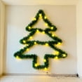 thumbnail image 2 of 6.6FT Pre-lit Christmas Green Garland Decorations with 10 LED Lights, Lighted Tinsel Garland for Xmas Tree Artificial Pine for Outdoor Indoor Holiday Decor Party Supplies, 2 of 9