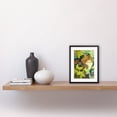 thumbnail image 2 of Ginger Cat Hiding in the Bush Tree Modern Colourful Illustration Artwork Framed Wall Art Print 9X7 Inch, 2 of 5