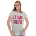 thumbnail image 4 of Llama Squad Save The Drama Alpaca BFF Womens Slim Fit Graphic Tee Brisco Brands S, 4 of 5